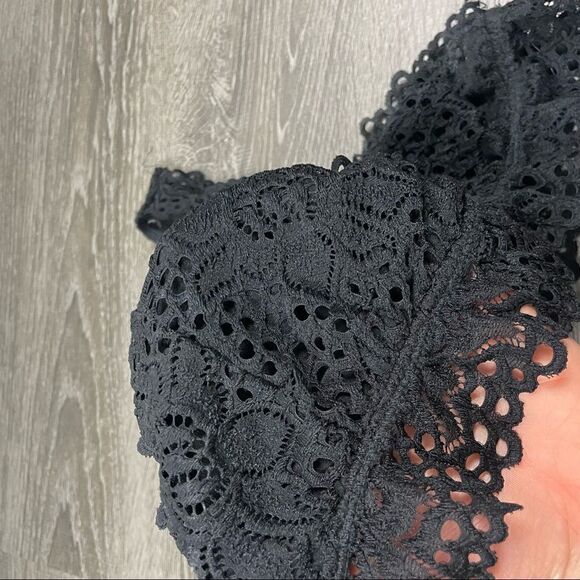 Altar’d State black racerback lace crochet bralette - Picture 2 of 5